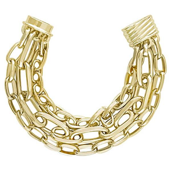 Metal Multi Layered Chain Magnetic Clasp Bracelet