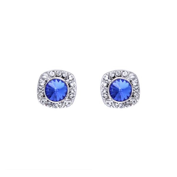 European Crystals Classic Square Stud Earring