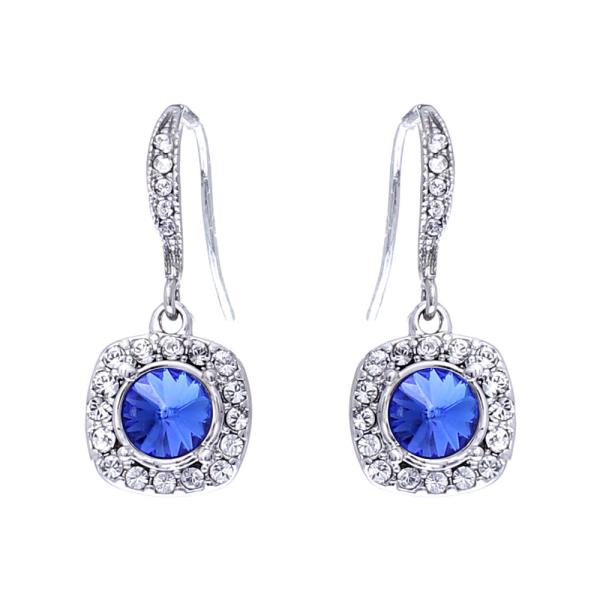 Premium European Crystals Square Hook Earring