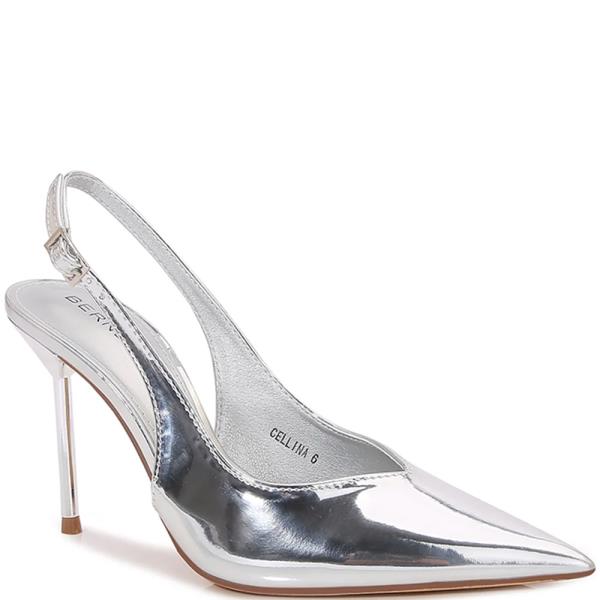 POINTY SLINGBACK W GOLD HEEL