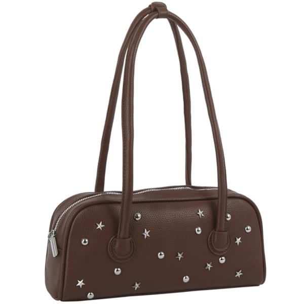 Studded Texture Shoulder Bag