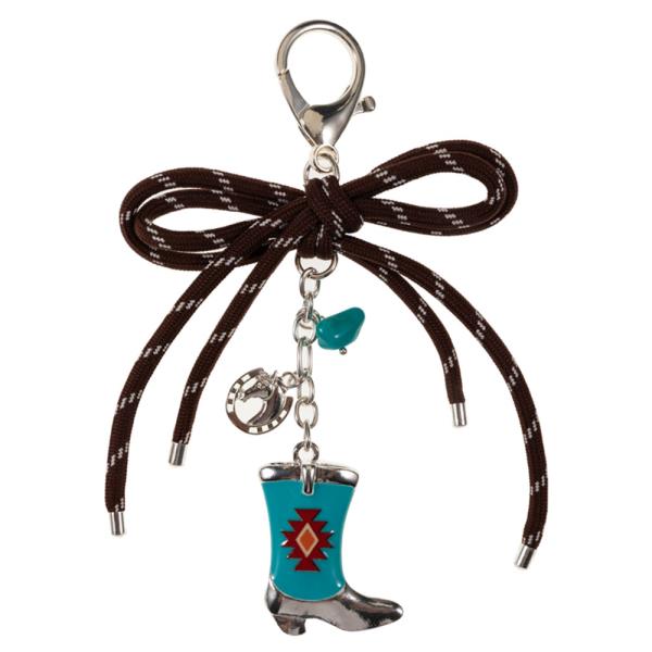Boots Enamel Western And Metal Bag Charm Keychain