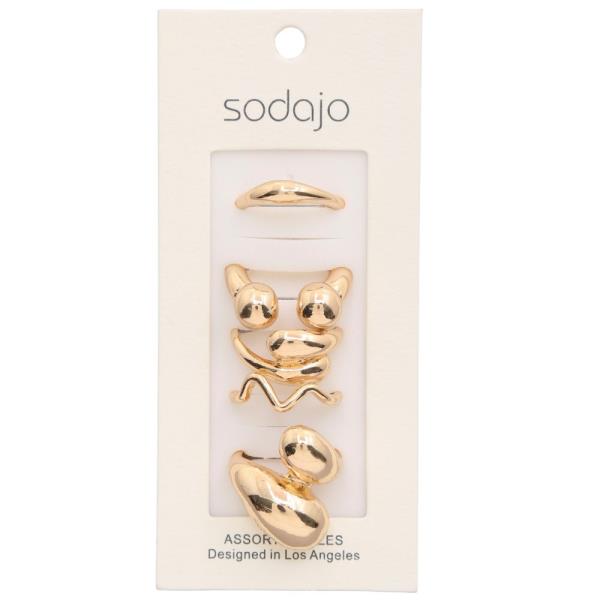 SODAJO Metal Assorted Ring Set