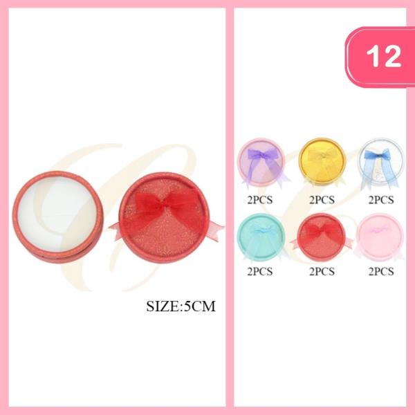 Gift Round Jewelry Empty Case (12 Units)