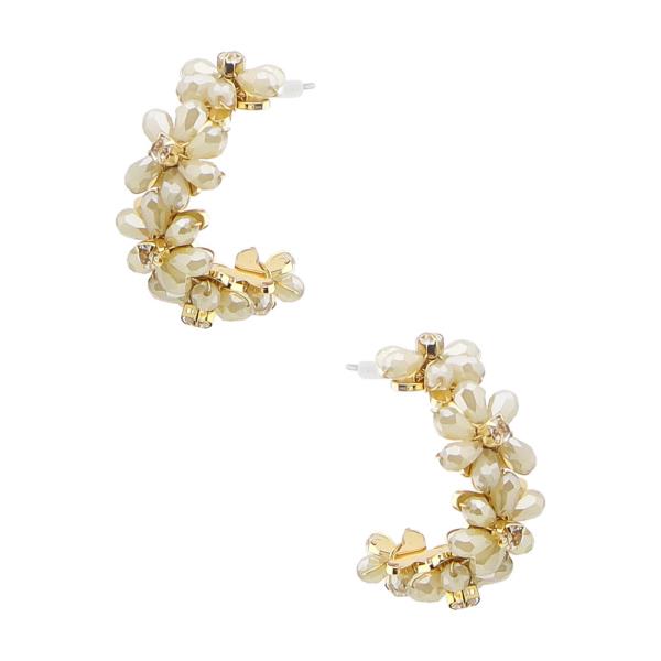 COLORFUL FLORAL CLUSTER STUD EARRING