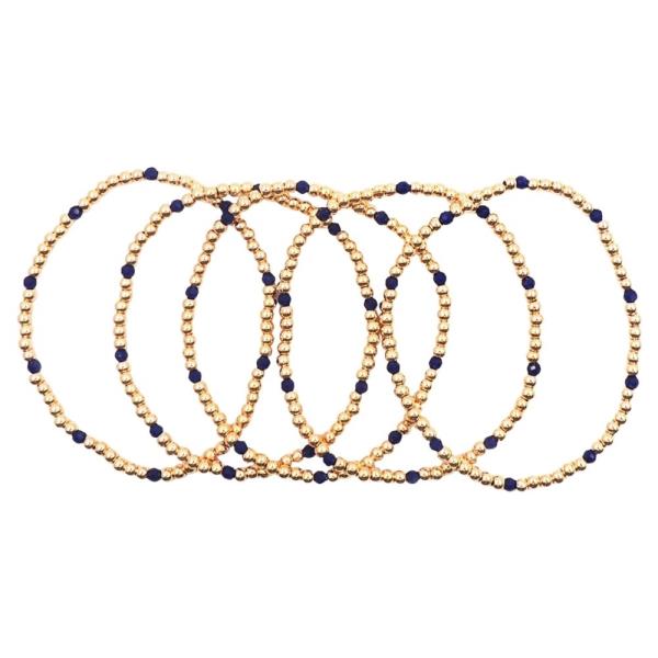 Glass Bead CCB Stretch Bracelet Set