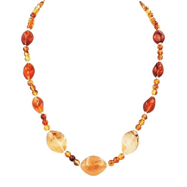 Oval Shape Station Resin Necklace