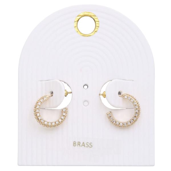CRYSTAL OPEN HOOP EARRING