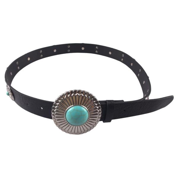 Western TQ Stone Buckle Belt