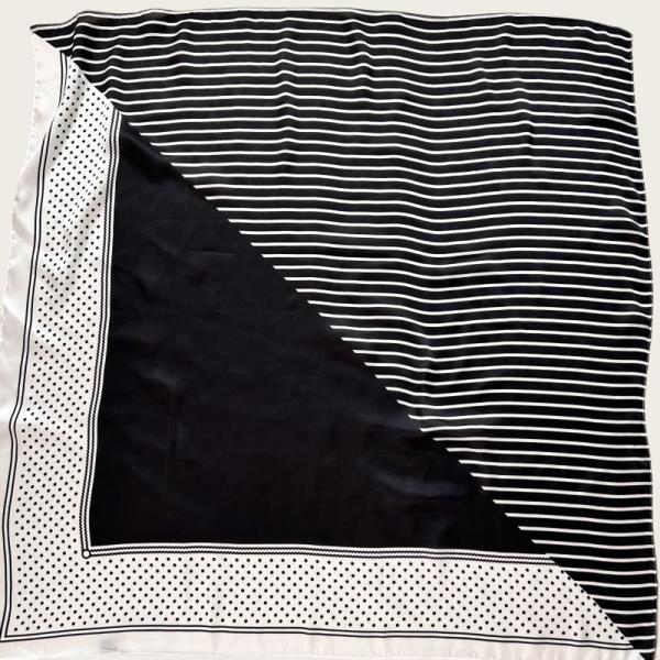 STRIPED SILKY BANDANA – MULTI-PURPOSE FASHION SCARF