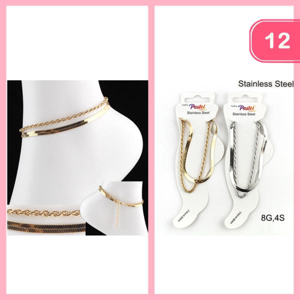 Layered Anklet (12 Units)