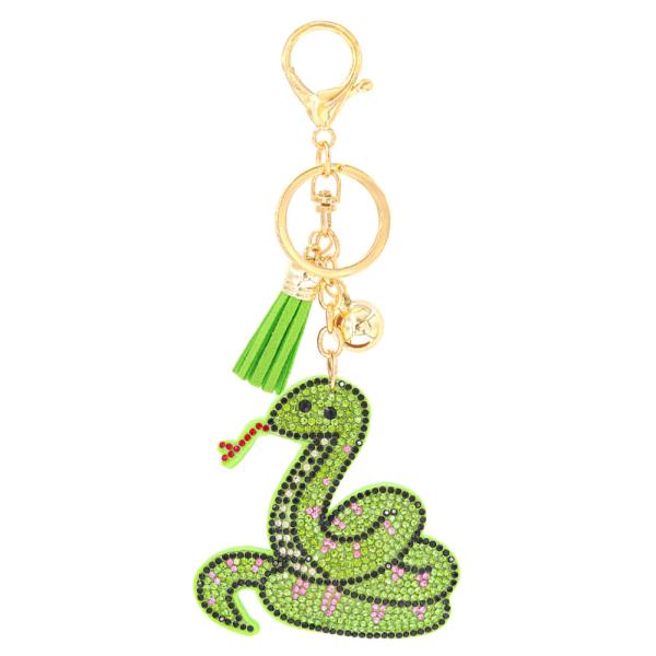 RHINESTONE SNAKE KEYCHAIN
