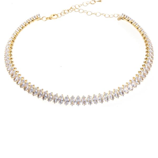 Marquise Memory Wire Necklace