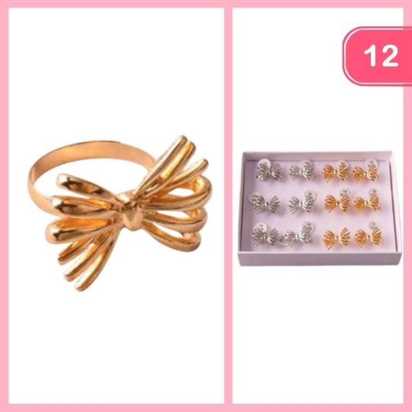 Metal Bow Ring (12 Units)