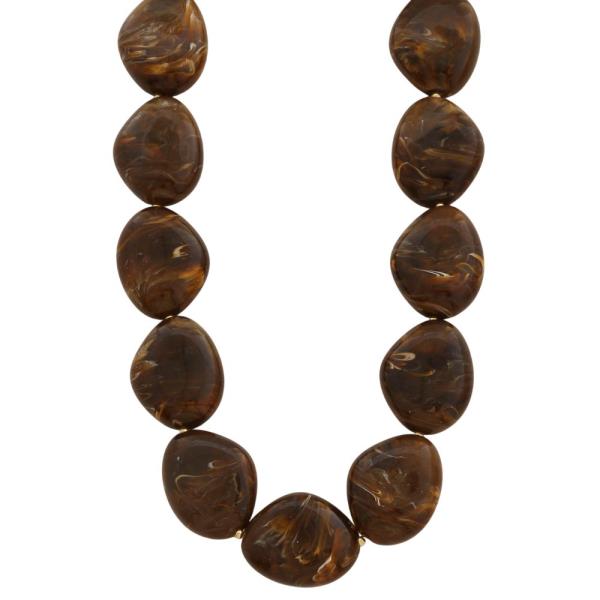 Acetate Resin Bead Necklace