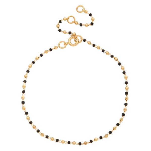 SODAJO Dainty Bead Gold Dipped Bracelet
