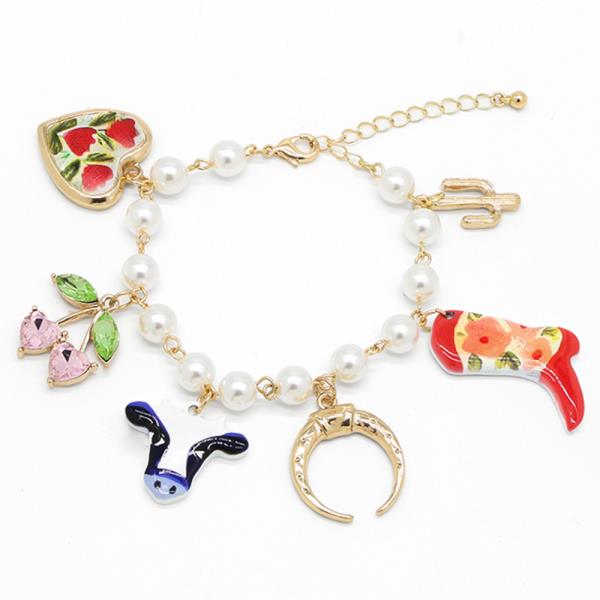 SECRET BOX Western Ceramic Charm Bracelet