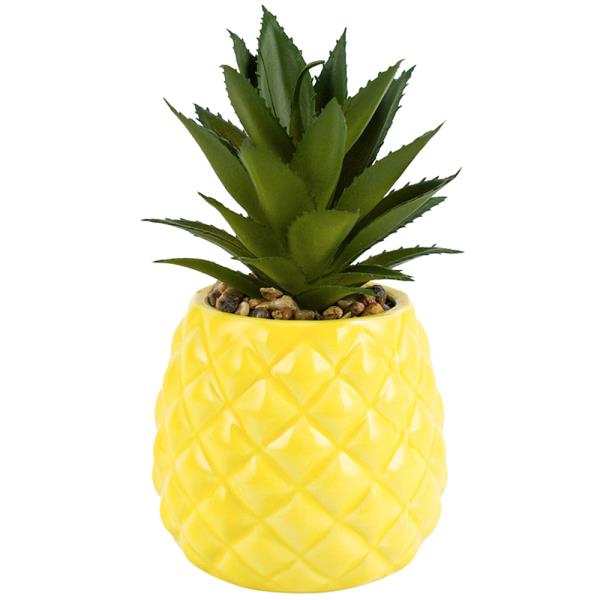 Mainstays Artificial Potted Plant Ceramic Pineapple