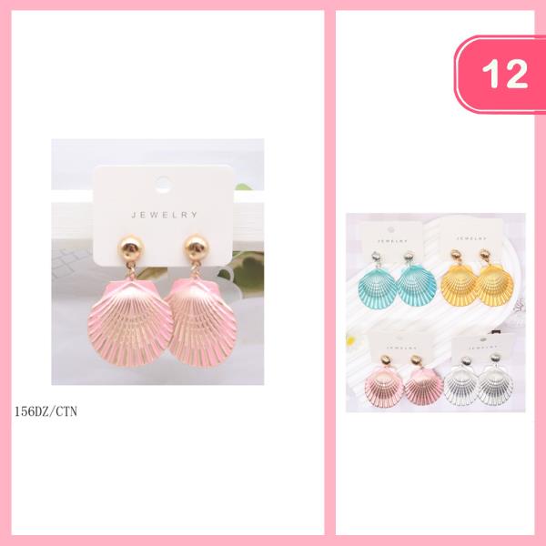 Shell Dangle Earrings (12 Units)