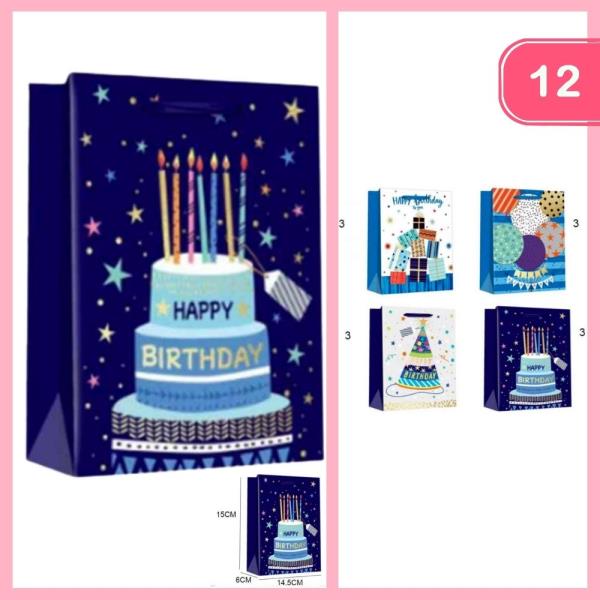 Happy Birthday Gift Bag (12 Units)