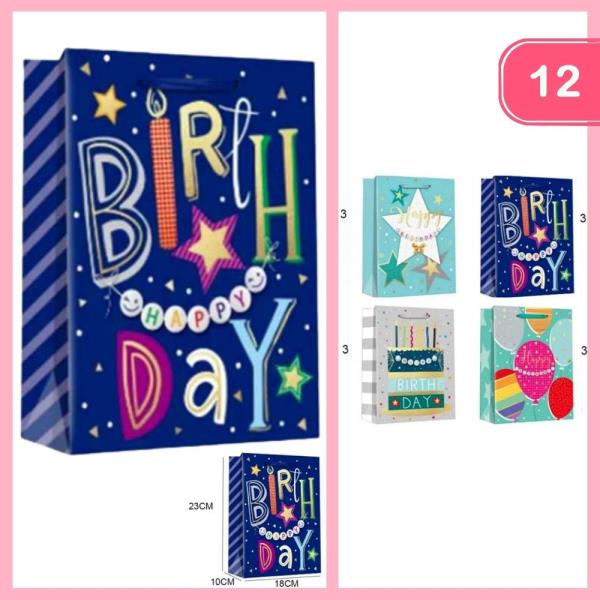 Happy Birthday Gift Bag (12 Units)