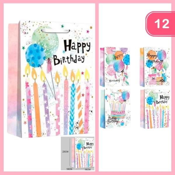 Happy Birthday Gift Bag (12 Units)