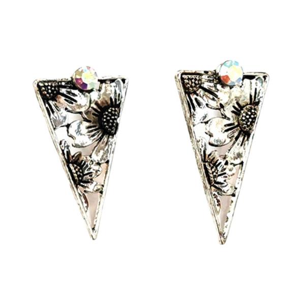 Western Sunflower Triangle Stud Earring