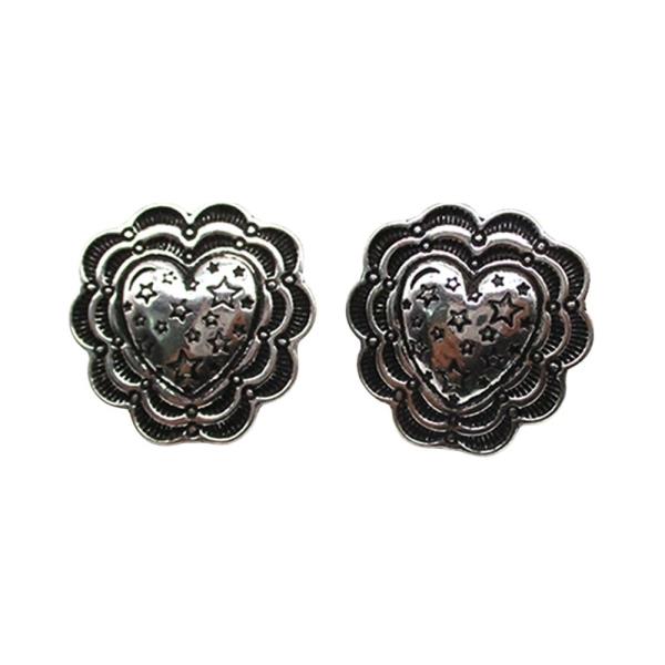 Western Heart Shape Post Earring