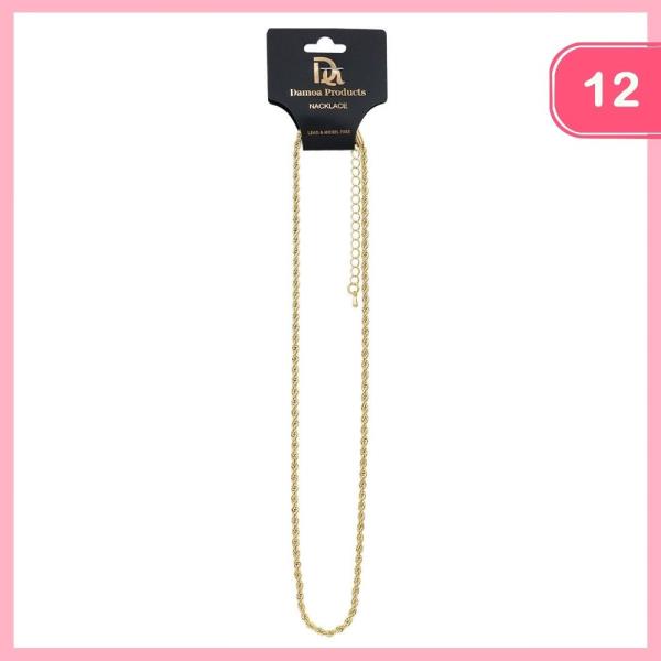 Rope Chain Necklace (12 Units)