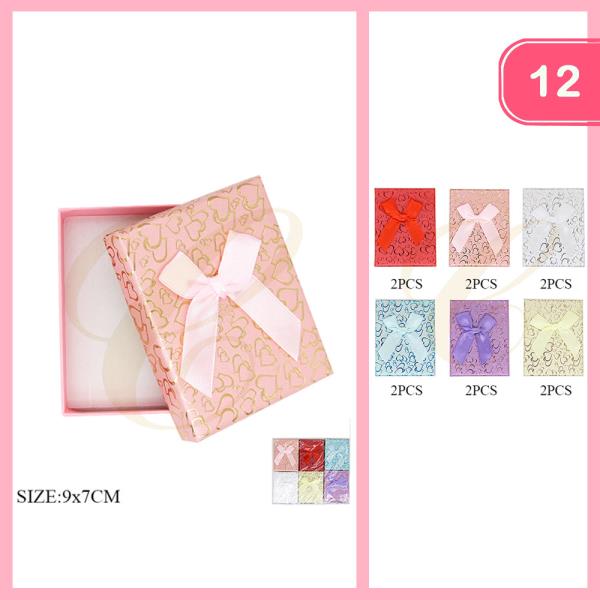 Heart Print Jewelry Gift Box (12 Units)