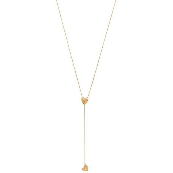 SECRET BOX Drop Heart Stainless Steel Necklace