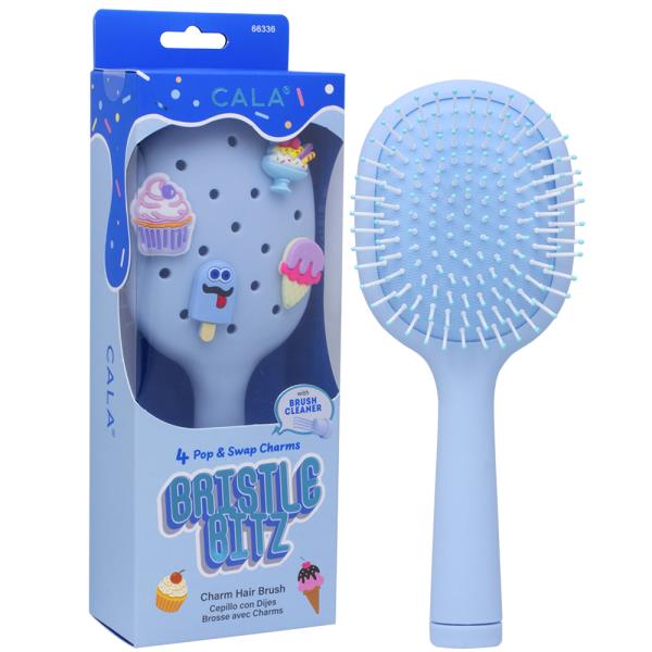 CALA BRISTLE BITZ CHARM HAIR BRUSH BLUE