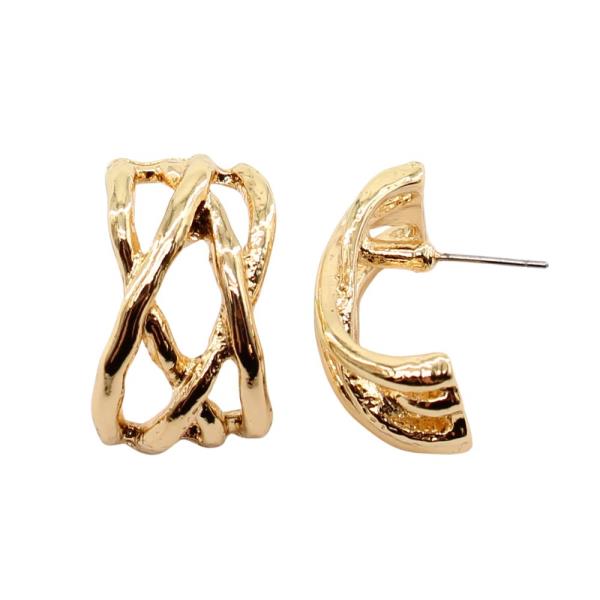 Modern Twist Design Post Earring
