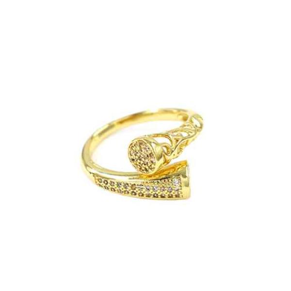 Curved Wrap Pave Open Ring