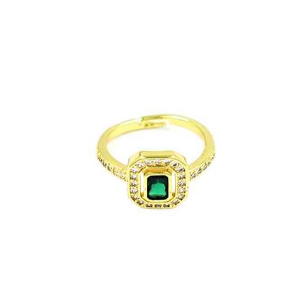 Square Gem Pave Band Ring