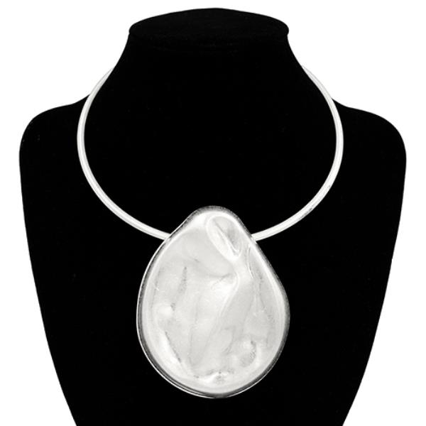 Teardrop Metal Collar Statement Necklace