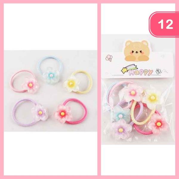Flower Hair Ties (12 Units)