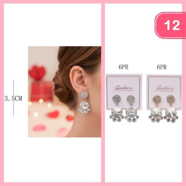 Rhinestone Dangle Earring (12 Units)