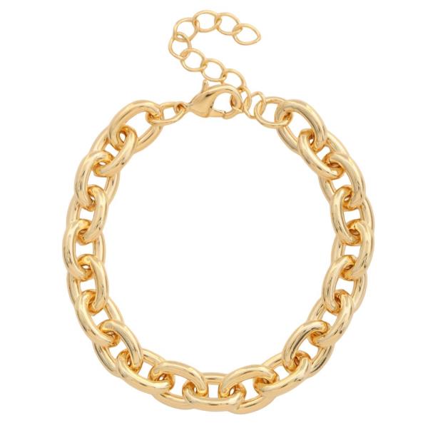 SODAJO Chunky Oval Link Gold Dipped Necklace