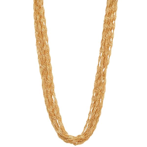 SODAJO Multi Chain Gold Dipped Necklace