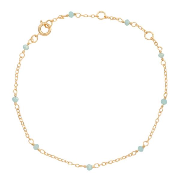 SODAJO Dainty Bead Station Gold Dipped Bracelet