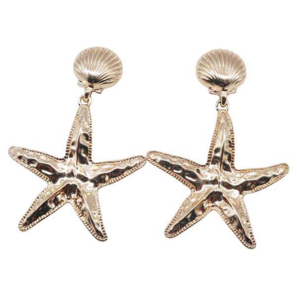 Starfish Seashell Dangle Earring