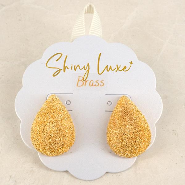 Metal Teardrop Stud Earring