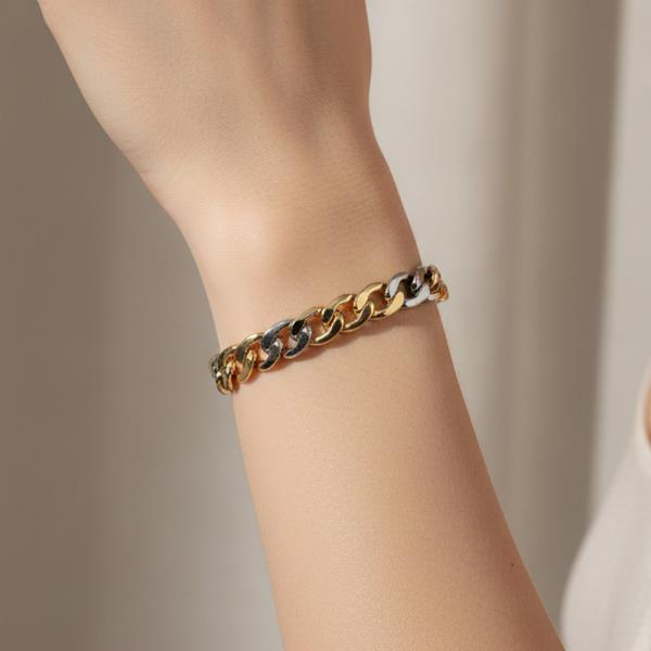 Chain White Gold Dipped Bracelet