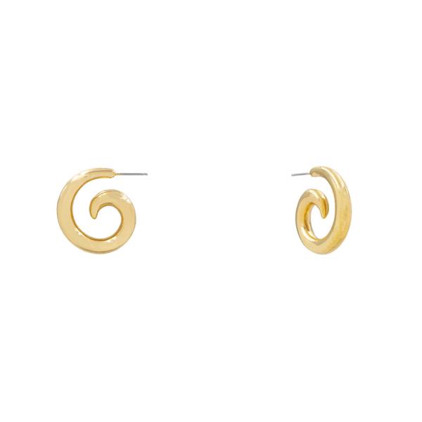 Metal Spiral Stud Earring