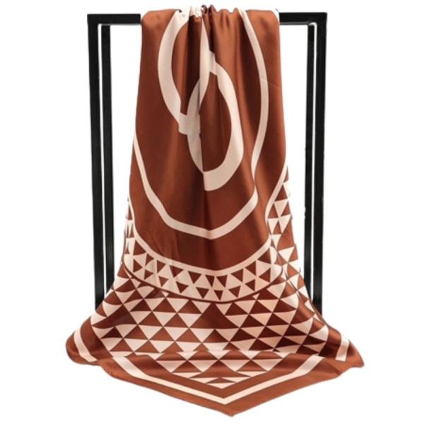 Graphic Geometric Mix Pattern Bandana Neck Scarf