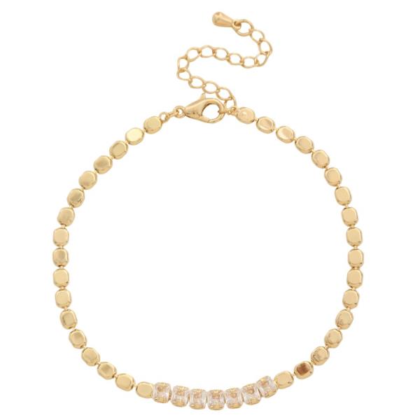 Crystal Metal Bead Bracelet