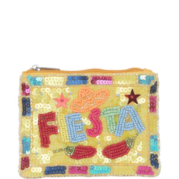Cinco Mayo Fiesta Sequin Seed Bead Coin Purse Bag