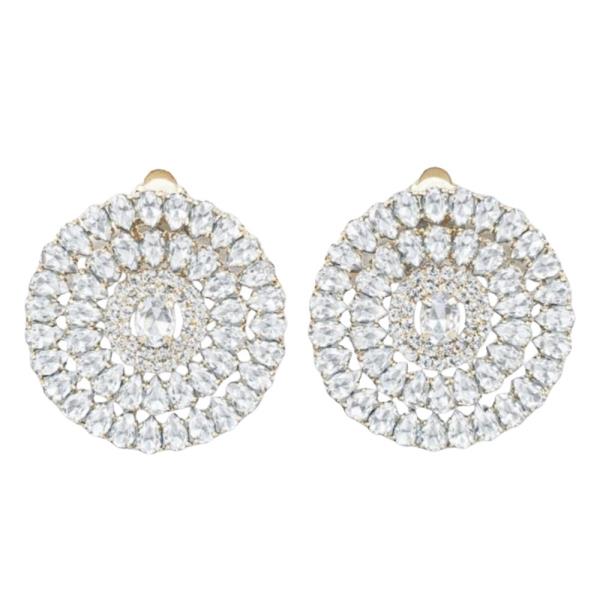 Statement Crystal Clip On Earring