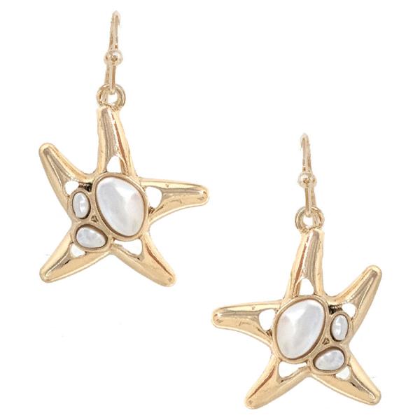 Sea Life Pearl Dangle Earring